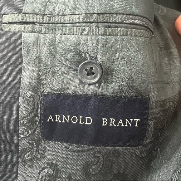 Arnold Brant Sport Coat Men’s 44R Loro Piana Wool Mohair Blend Blue Blazer Italy - Picture 10 of 14